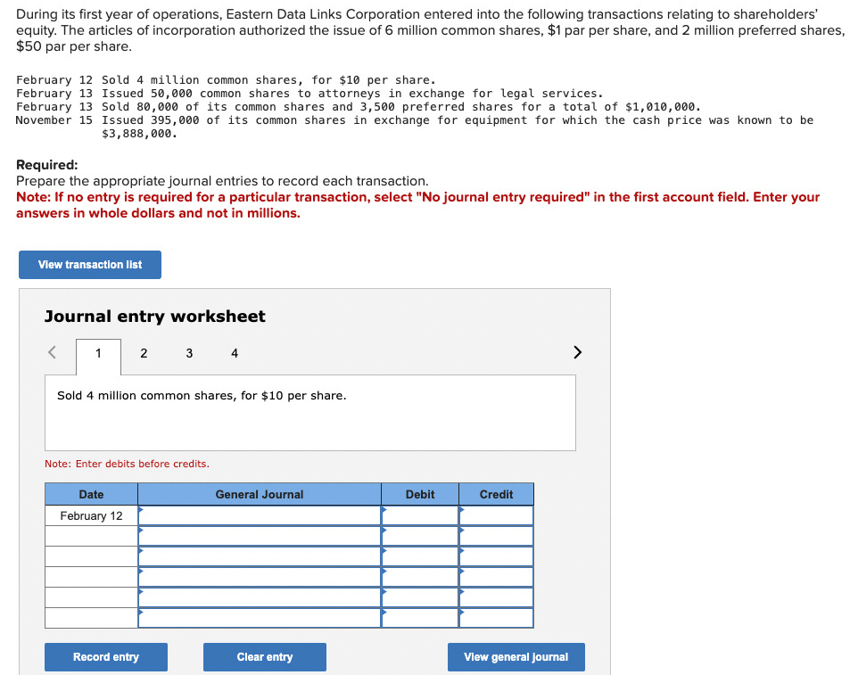 During its first year of operations, Eastern Data