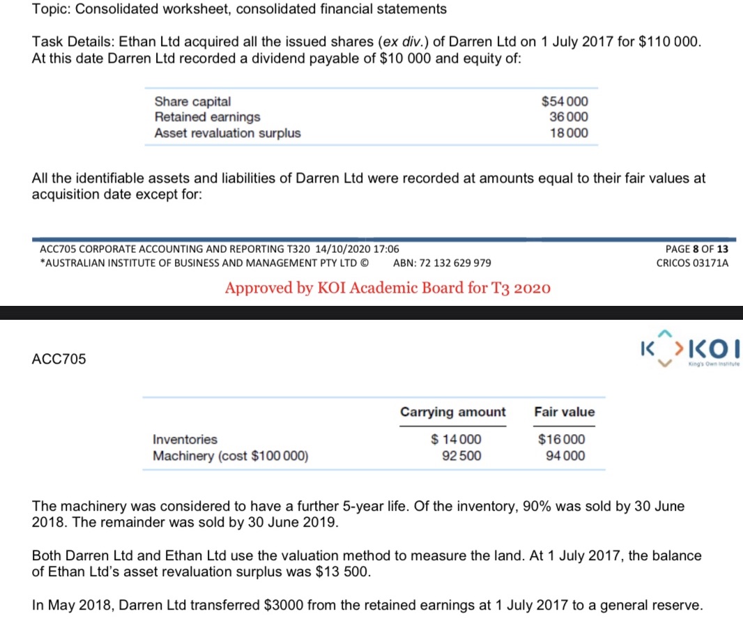 Topic: Consolidated worksheet, consolidated