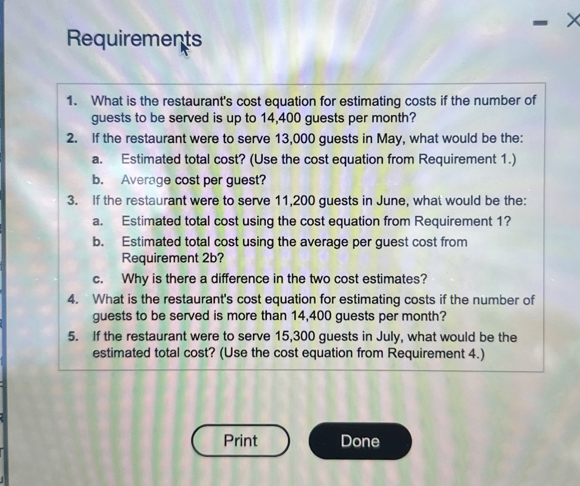 This questron: 1 p int ( s ) possible The Paulson