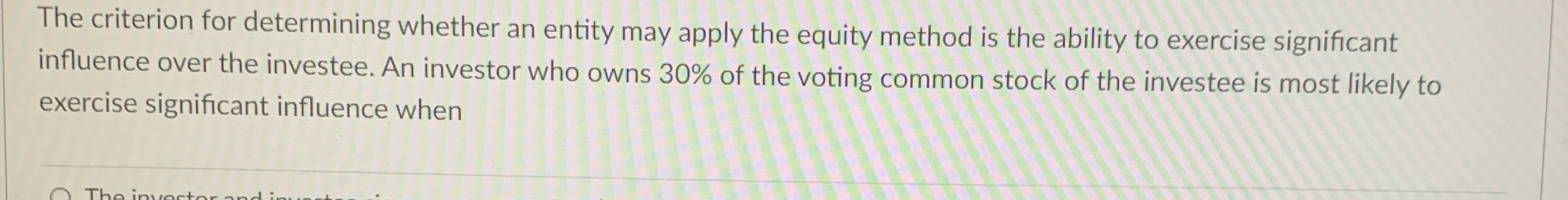 The criterion for determining whether an entity