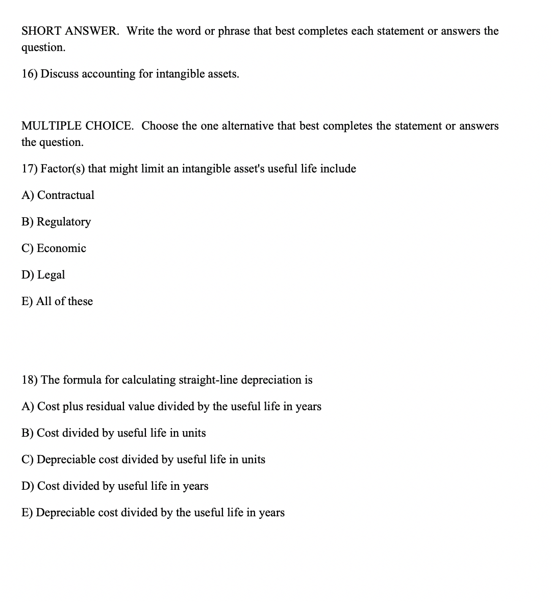 its multiple choose and true or false Simply type