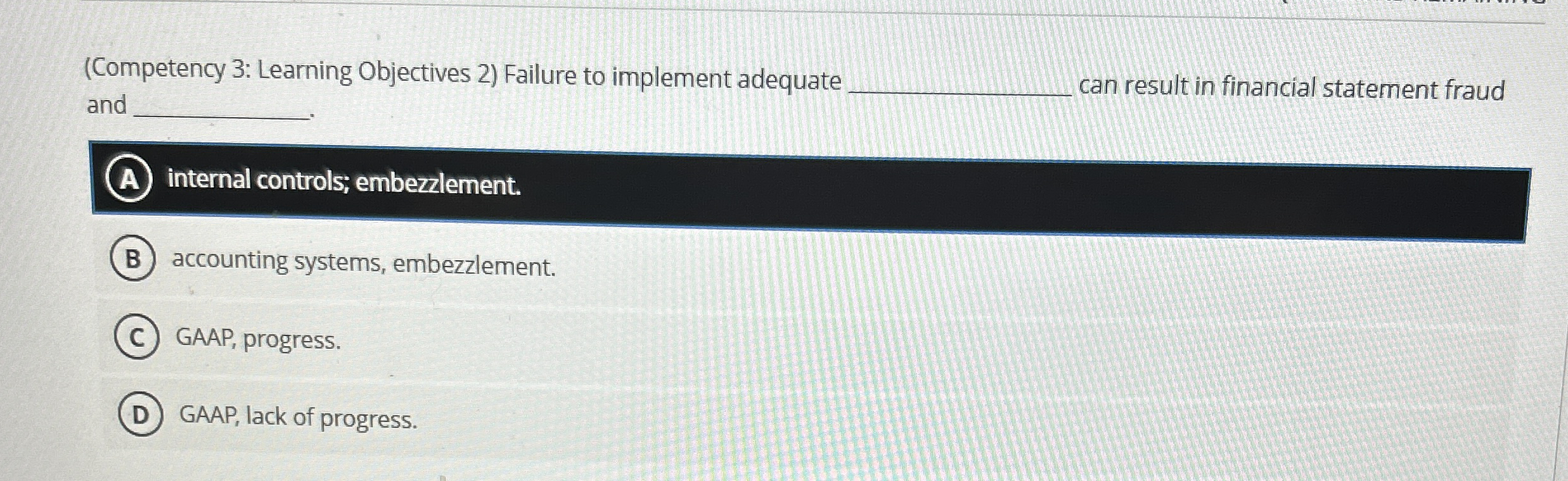 ( Competency 3 : Learning Objectives 2 ) Failure