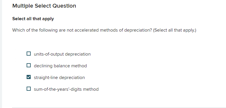 Multiple Select Question Select all that apply