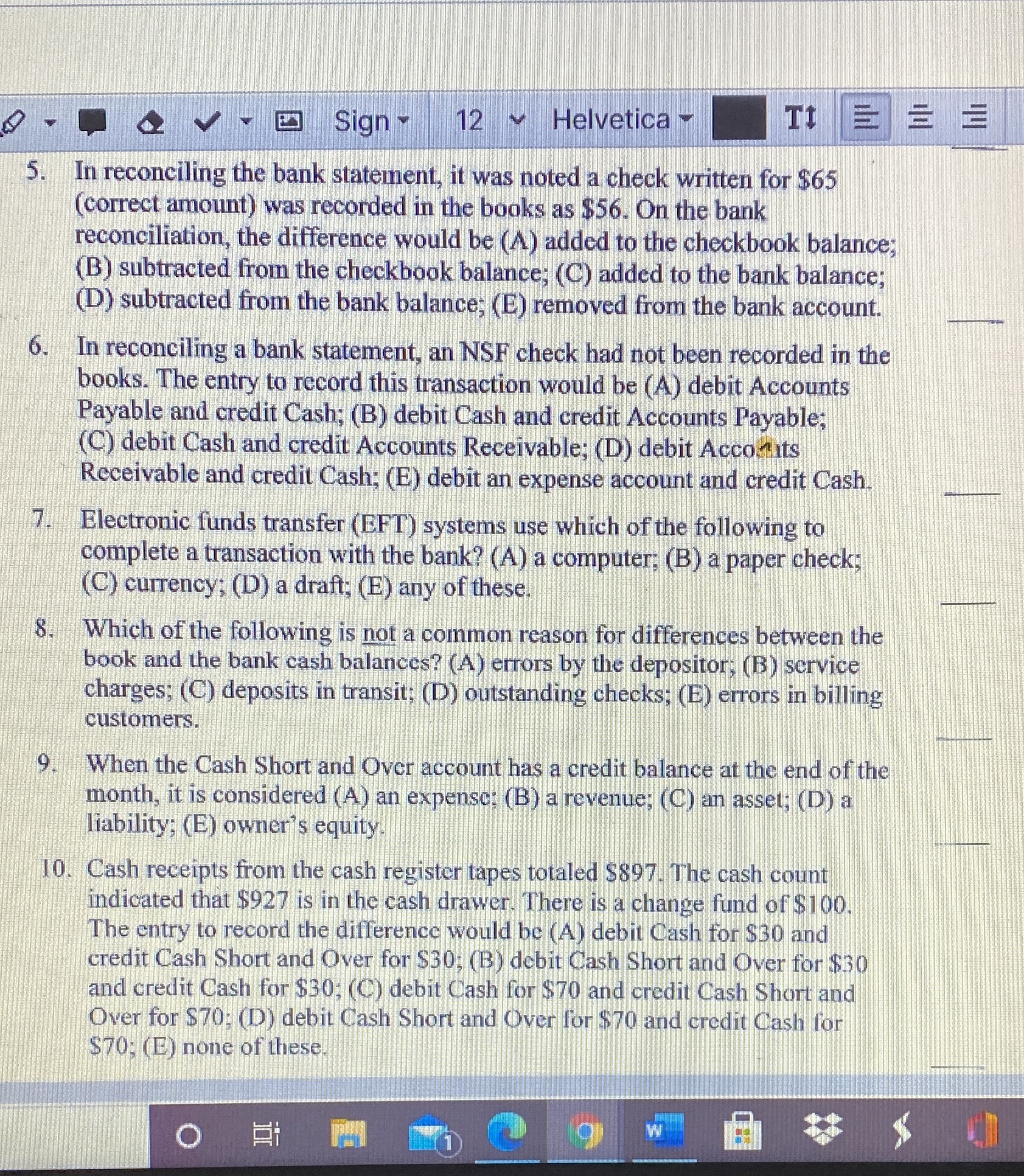 Need help please on choosing the correct answer