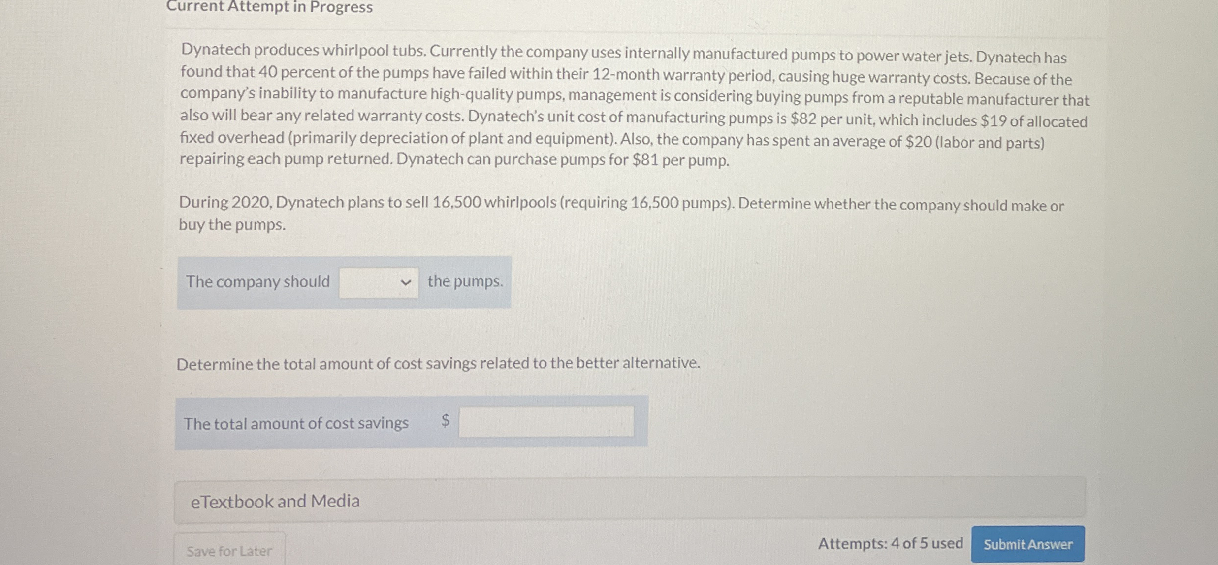 Current Attempt in Progress Dynatech produces