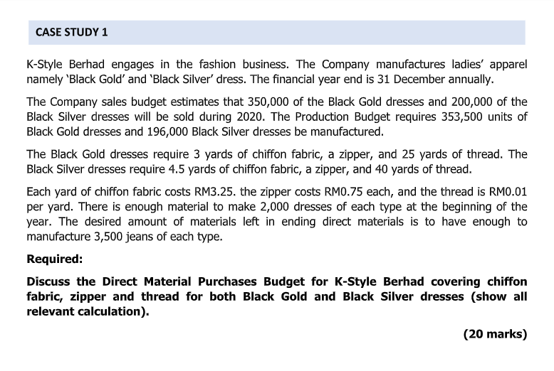 Can you help me with the Case Study below? CASE