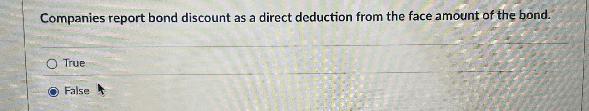 Companies report bond discount as a direct