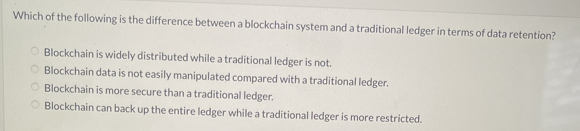 Which of the following is the difference between