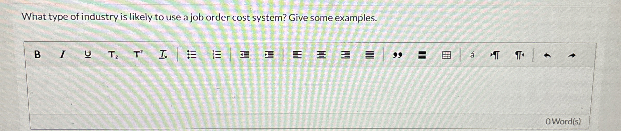 What type of industry is likely to use a job