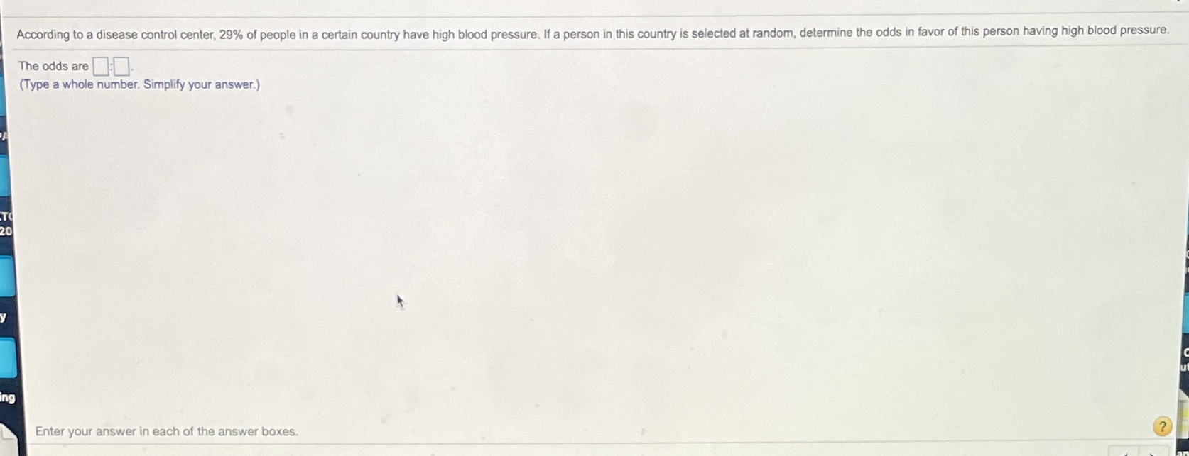 According to a disease control center, 29% of