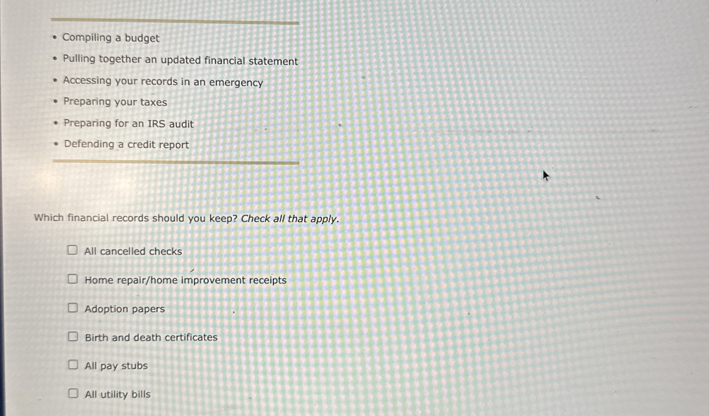 Compiling a budget Pulling together an updated