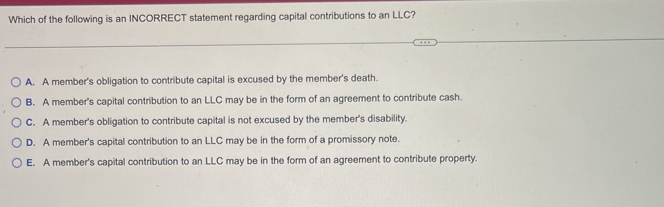 Which of the following is an INCORRECT statement