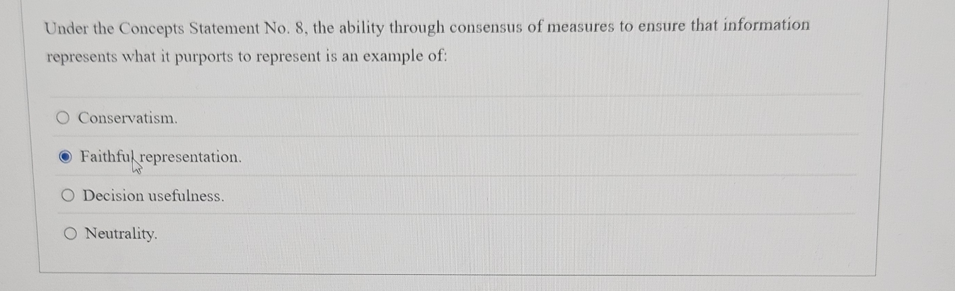 Under the Concepts Statement No . 8 , the ability