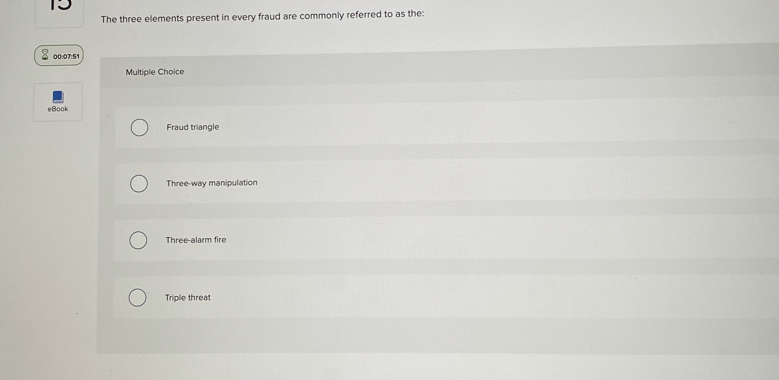 The three elements present in every fraud are