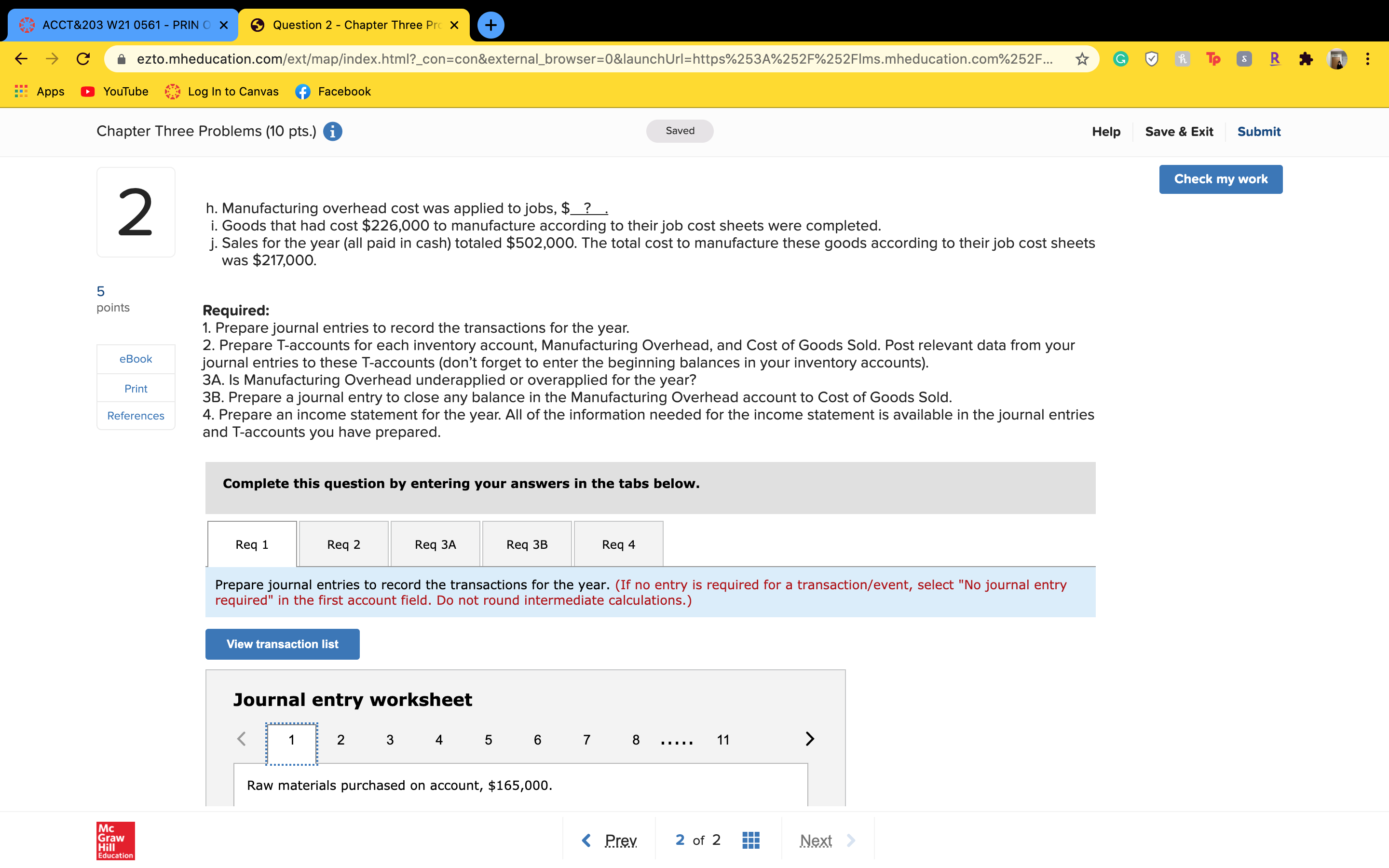 Please help 6 Question 2 - Chapter Three Pr: x 6