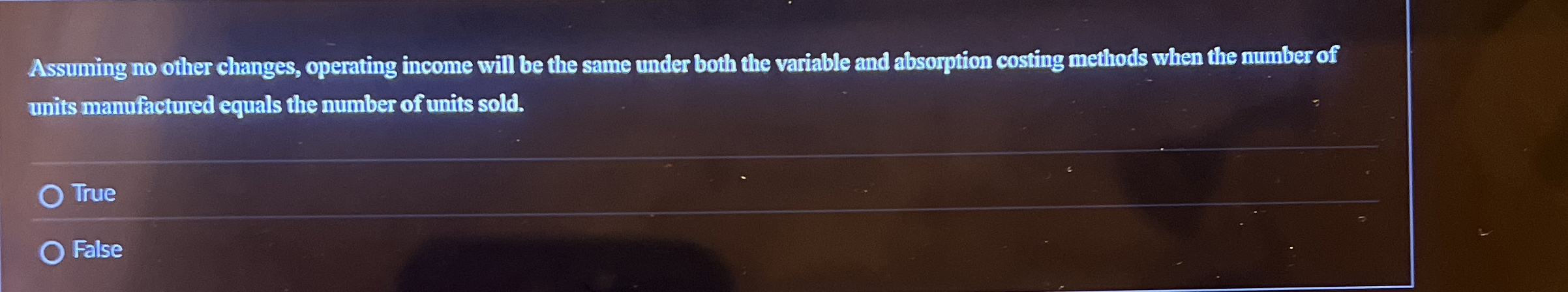 Assuming no other changes, operating income will