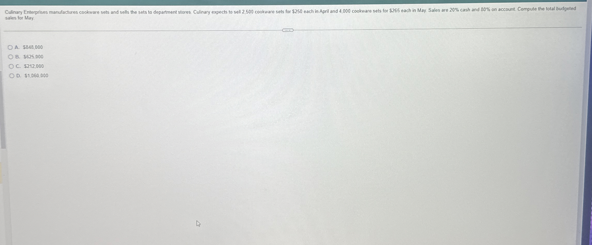 This question: 2 point ( s ) possible sales for