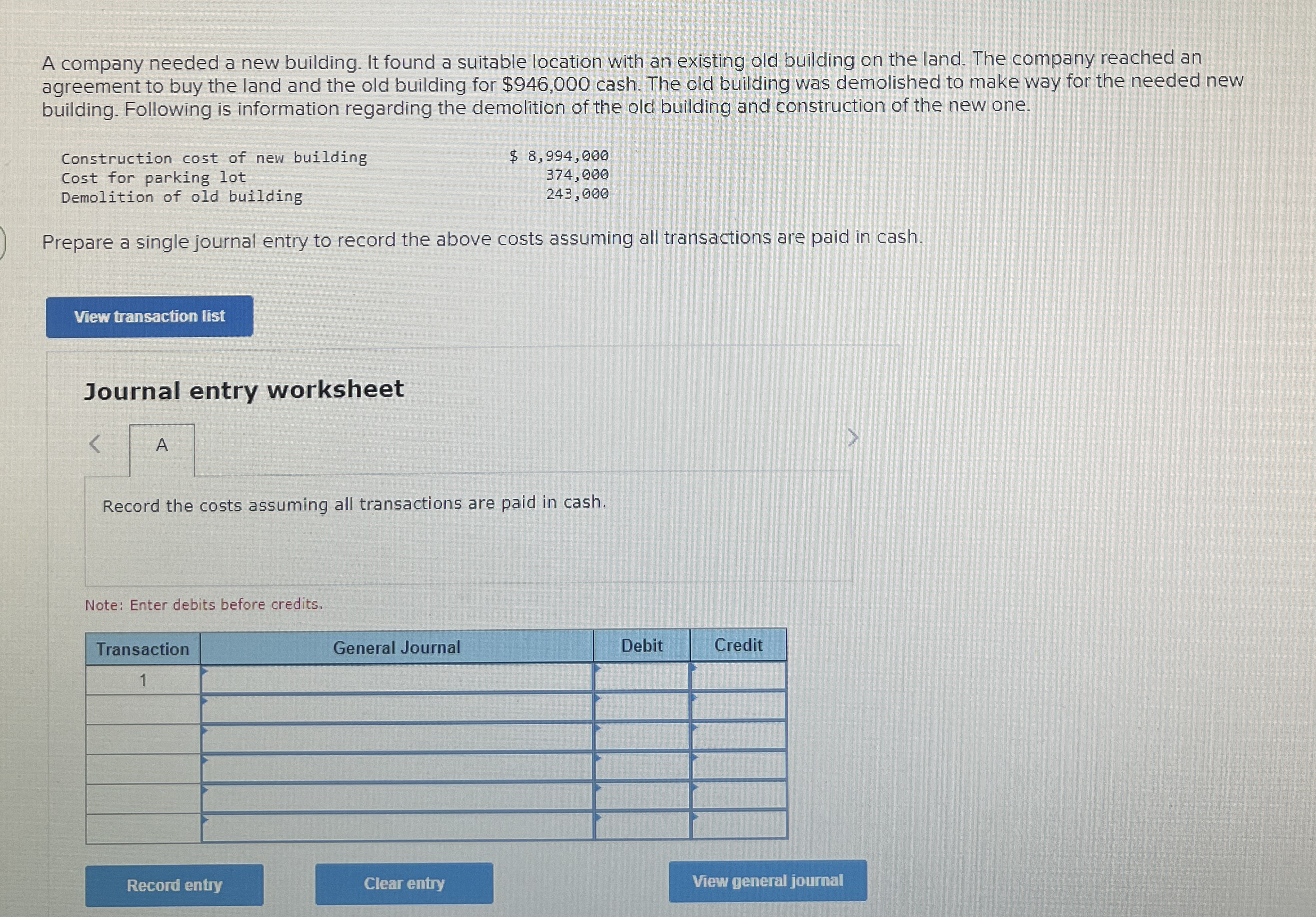 A company needed a new building. It found a