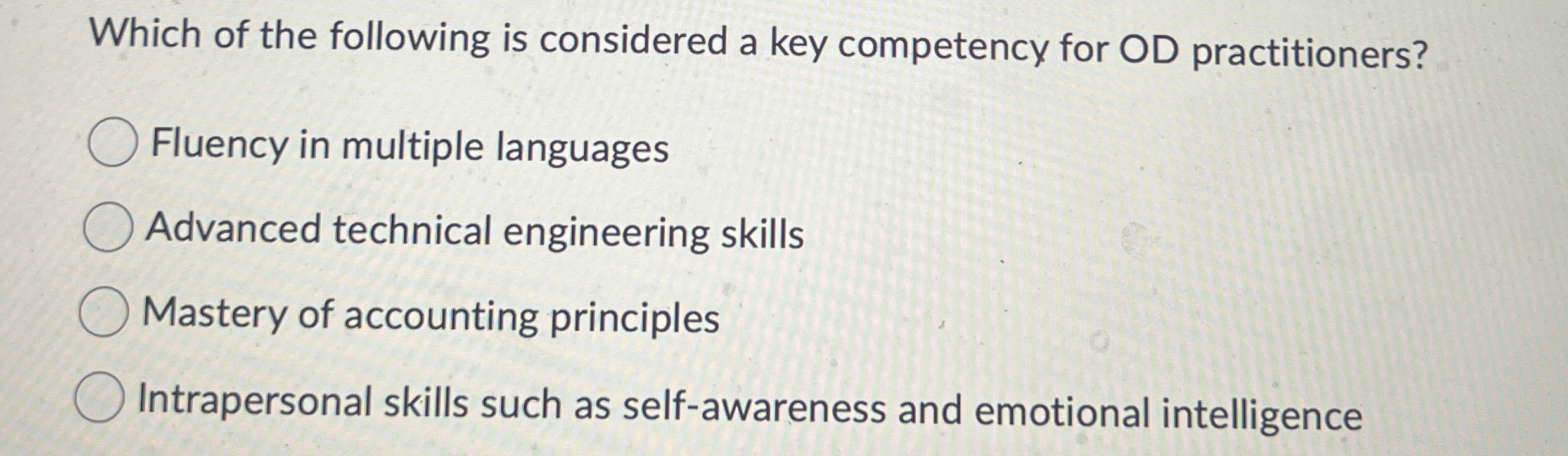 Which of the following is considered a key