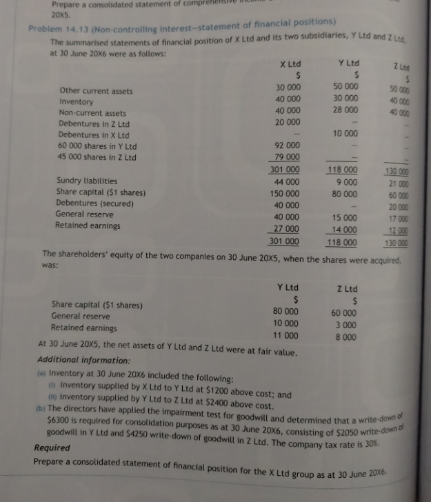 please solve this with workings Prepare a