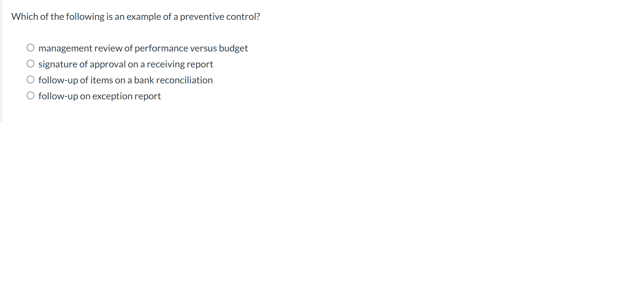 Which of the following is an example of a