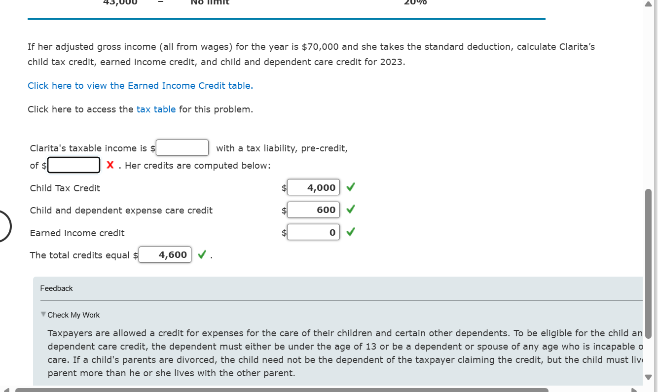 Feedback Check My Work Taxpayers are allowed a