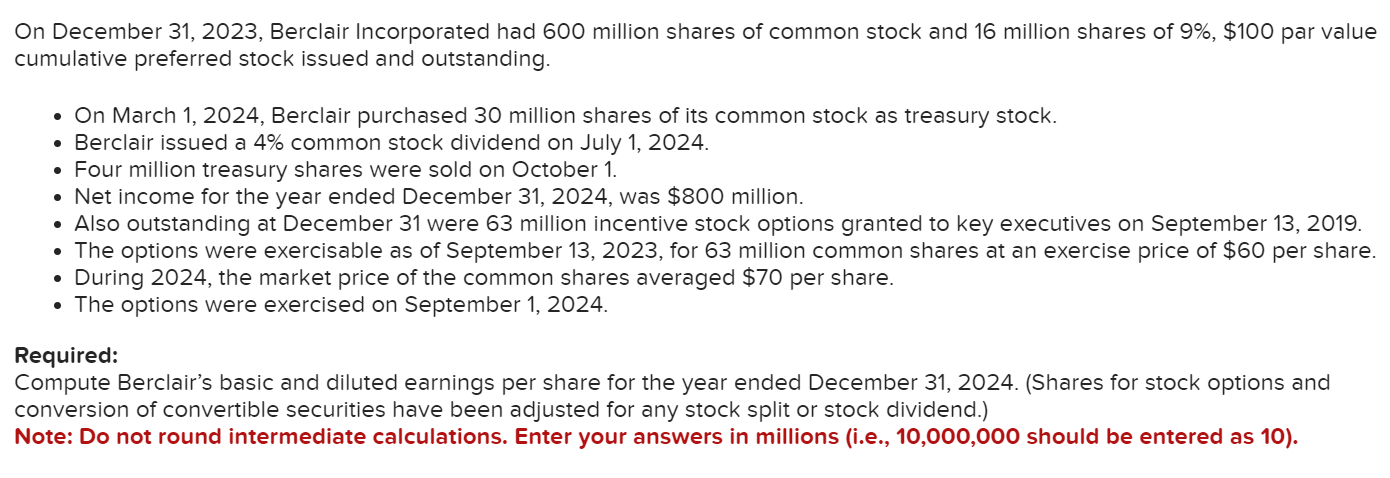 On December 31, 2023, Berclair Incorporated had