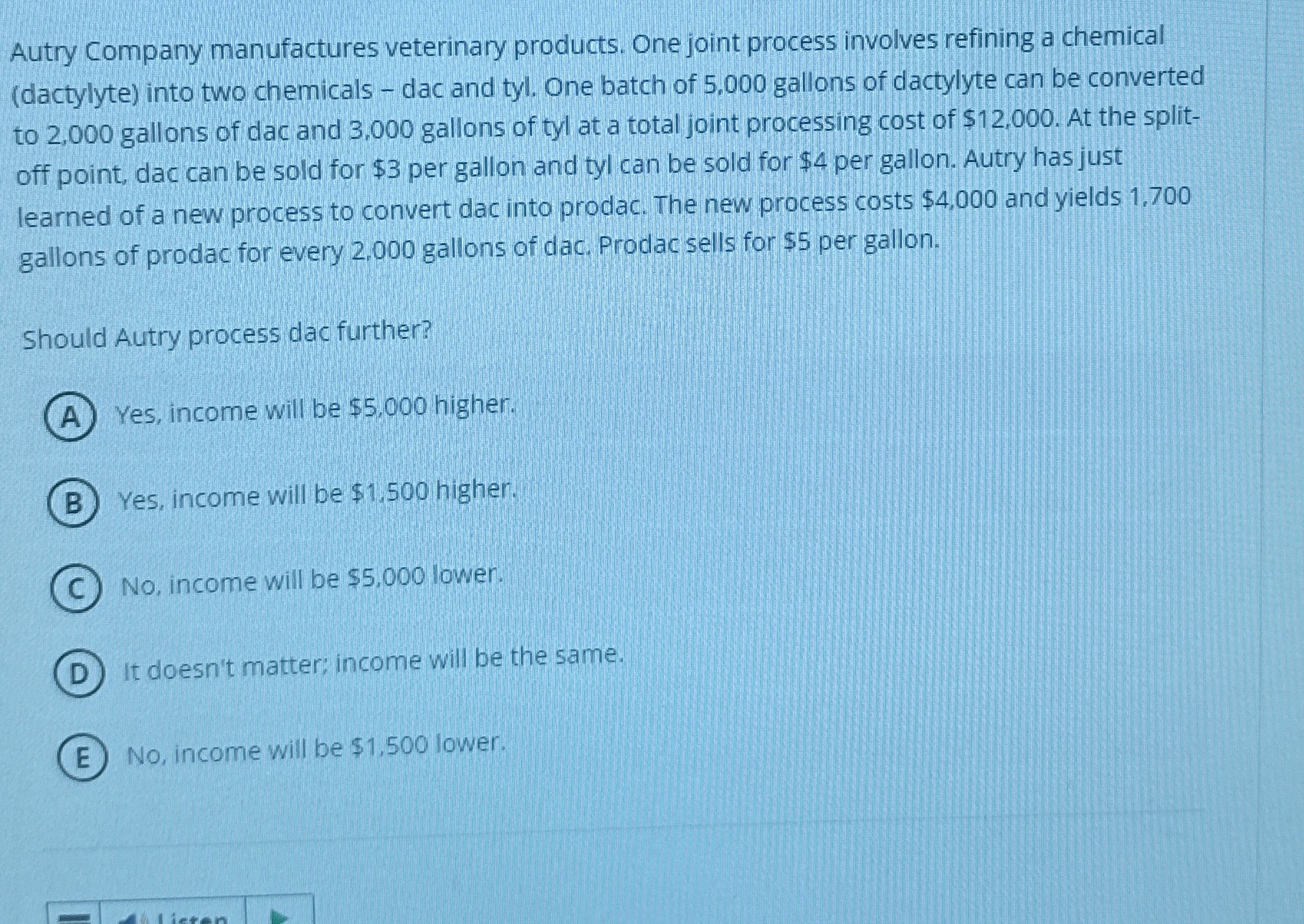Autry Company manufactures veterinary products.