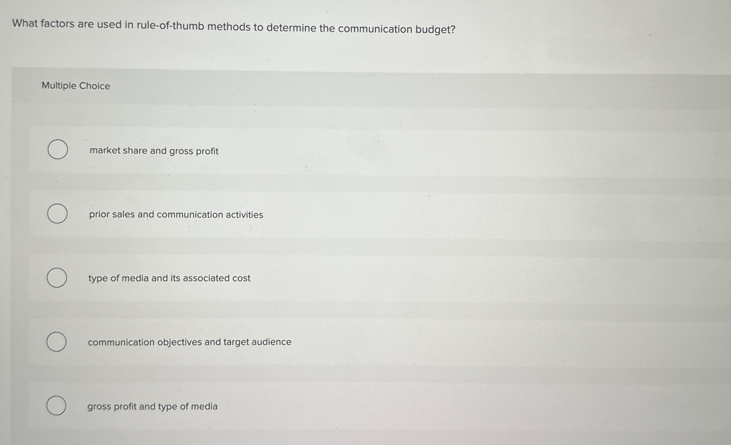 What factors are used in rule - of - thumb