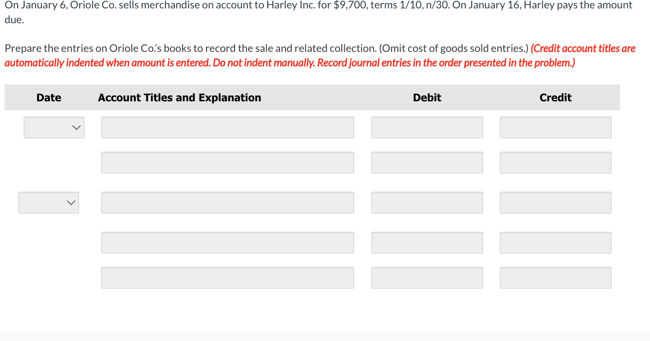 On January 6. Oriole Co. sells merchandise on