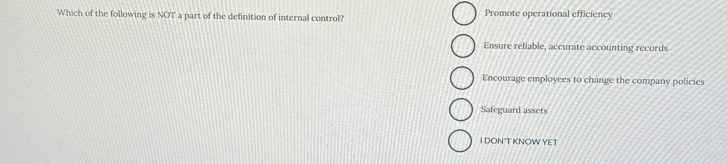 Which of the following is NOT a part of the
