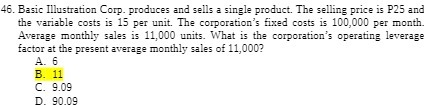 46. Basic Illustration Corp. produces and sells a