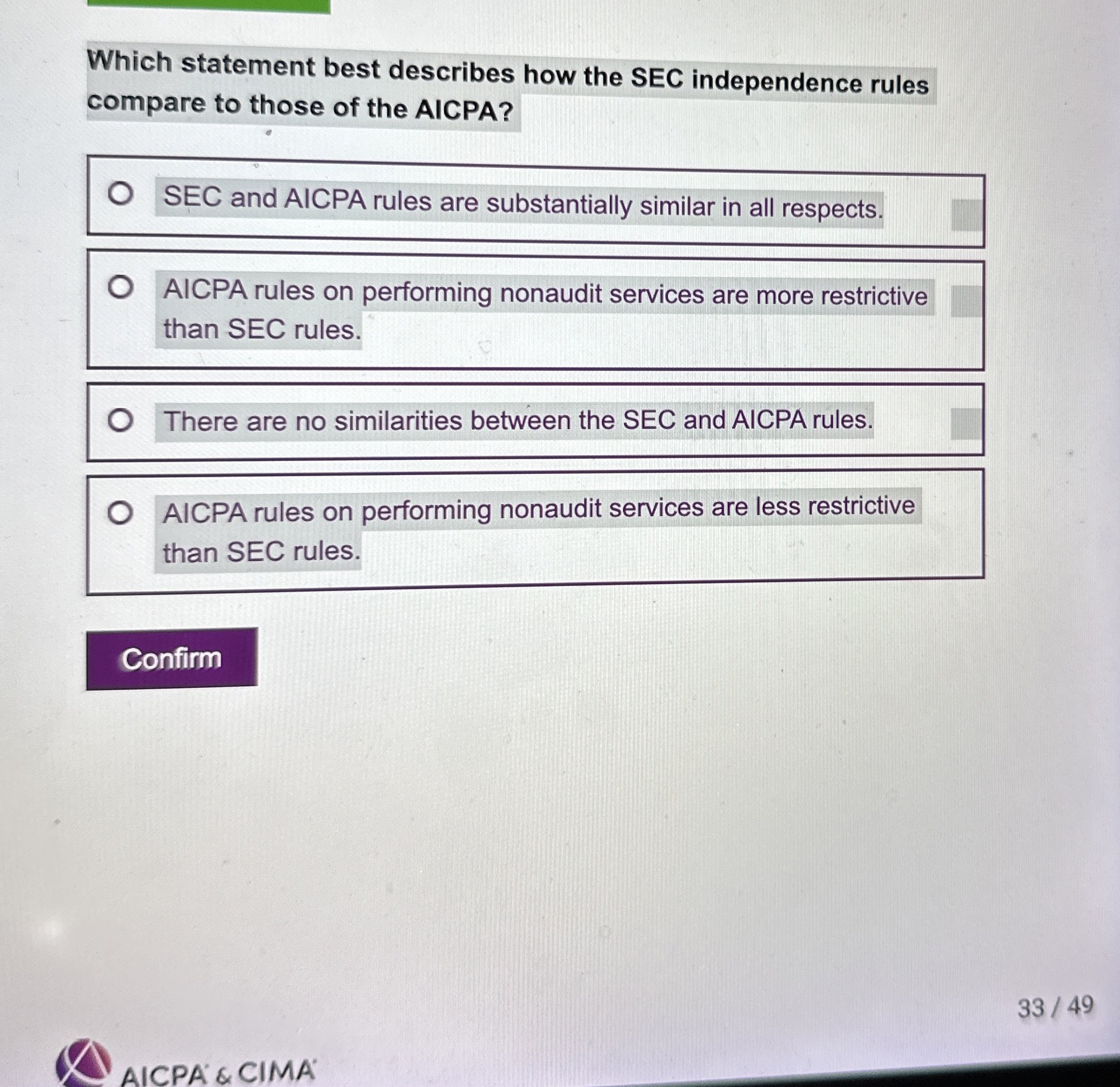 Which statement best describes how the SEC