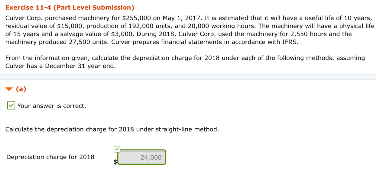 Answer (b) Exercise 11-4 (Part Level Submission)
