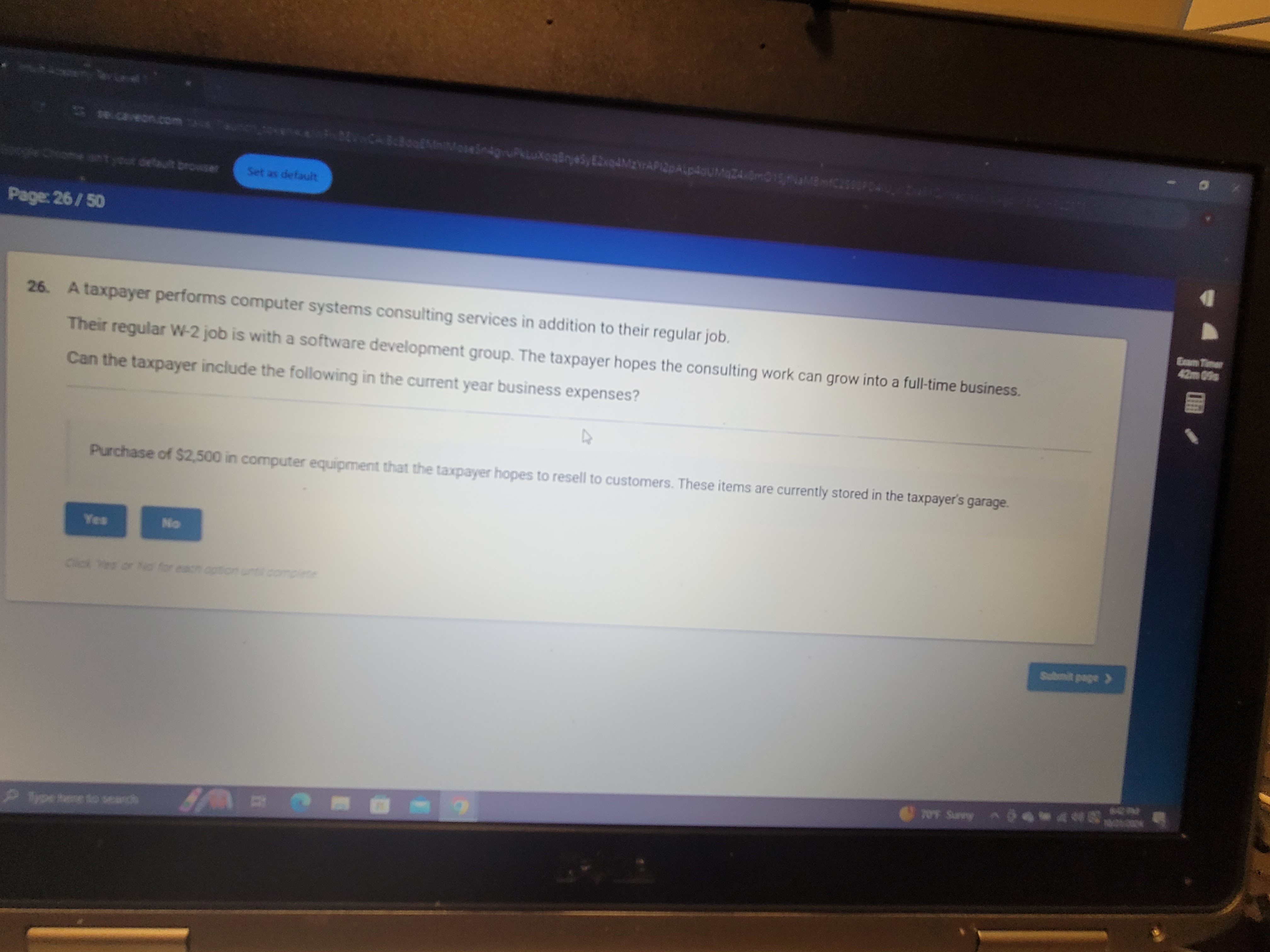 2 6 . A taxpayer performs computer systems