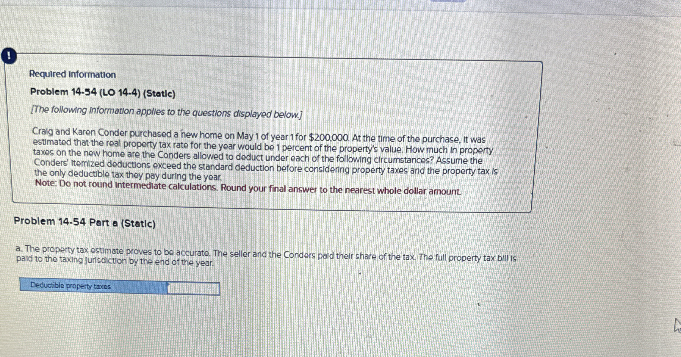 Required information Problem 1 4 - 5 4 ( LO 1 4 -