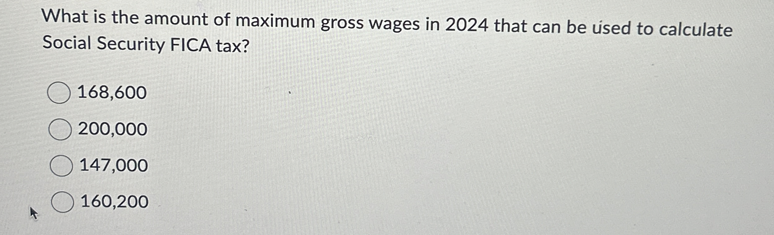 What is the amount of maximum gross wages in 2 0