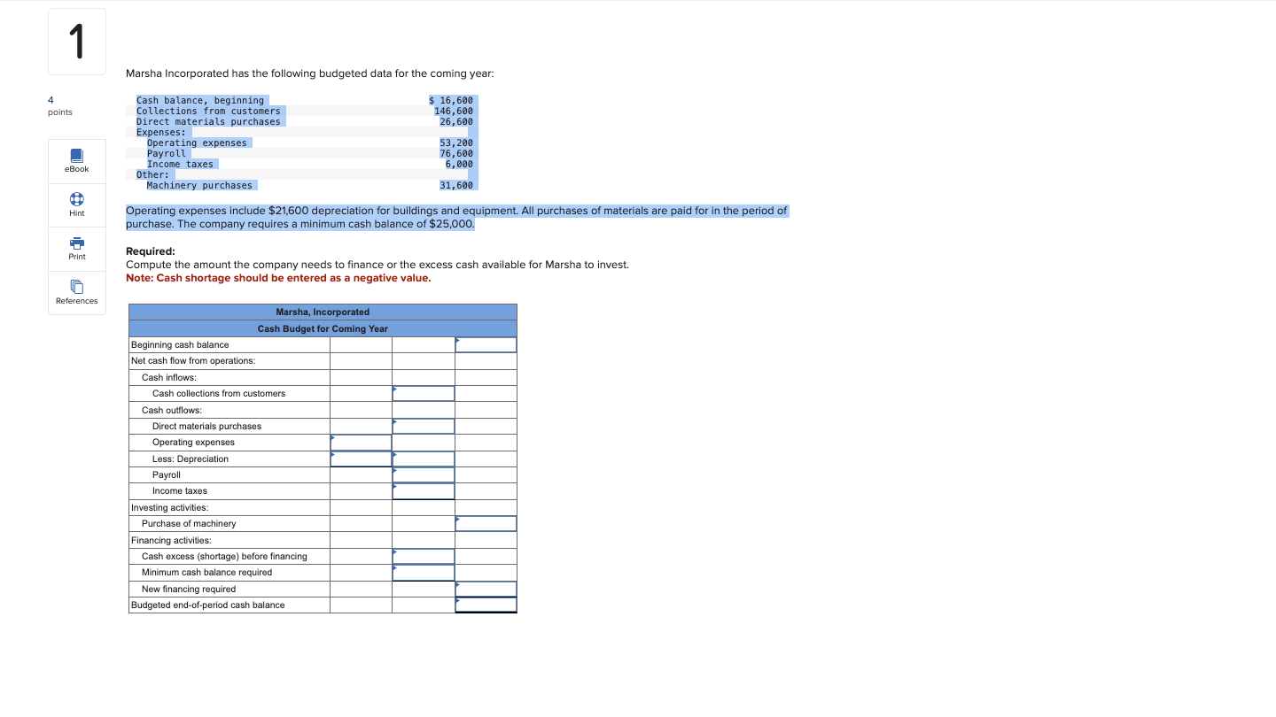 Cash balance, beginning$ 1 6 , 6 0 0 Collections