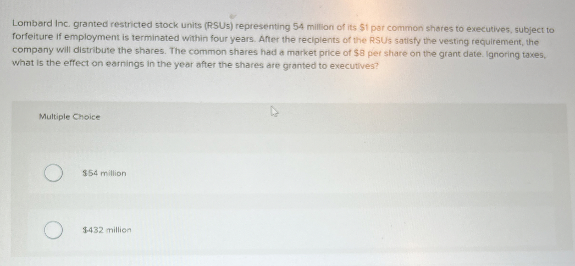 Lombard Inc. granted restricted stock units (