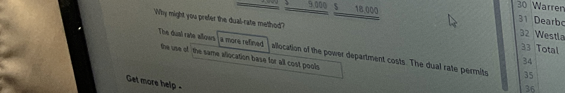 Why might you prefer the dual - rate method? The