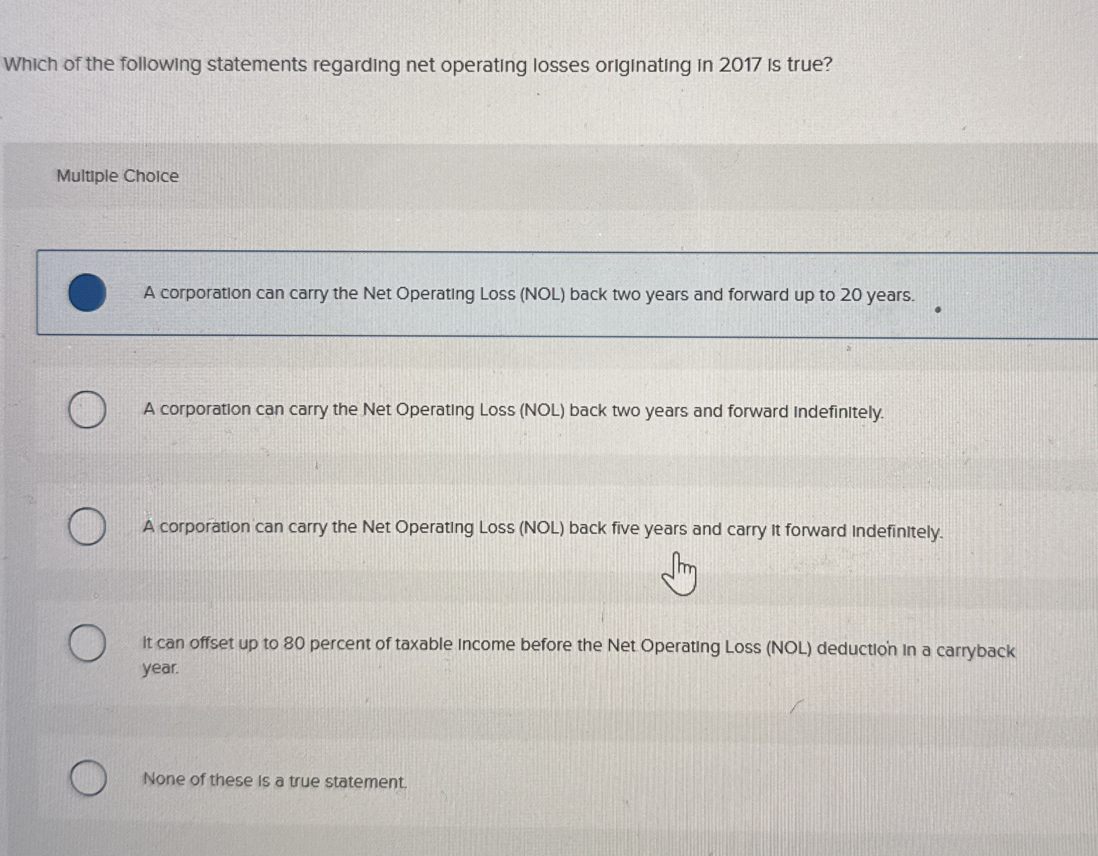 Which of the following statements regarding net