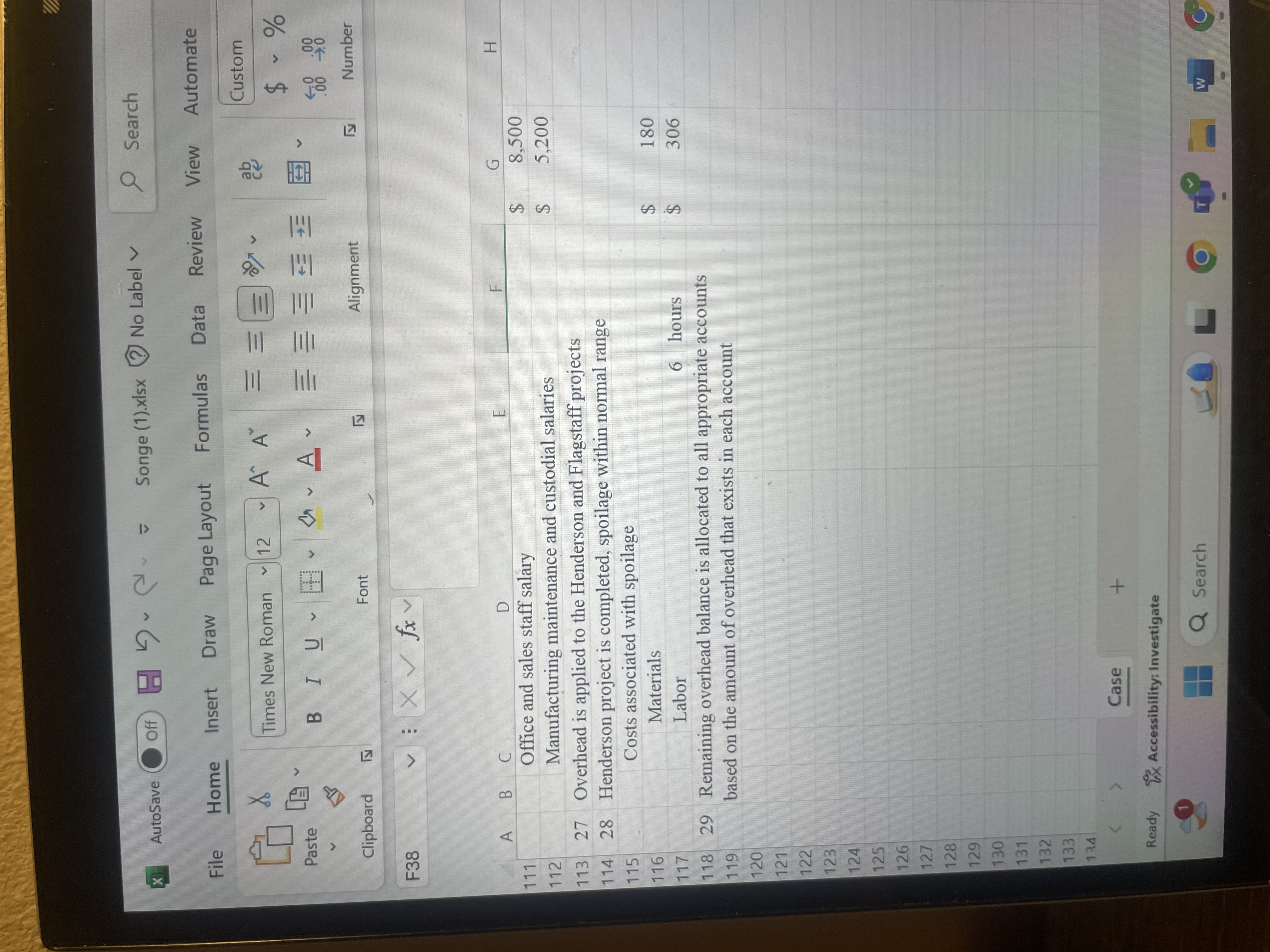 X AutoSave Off H - Songe (1).xIsx ? No Label