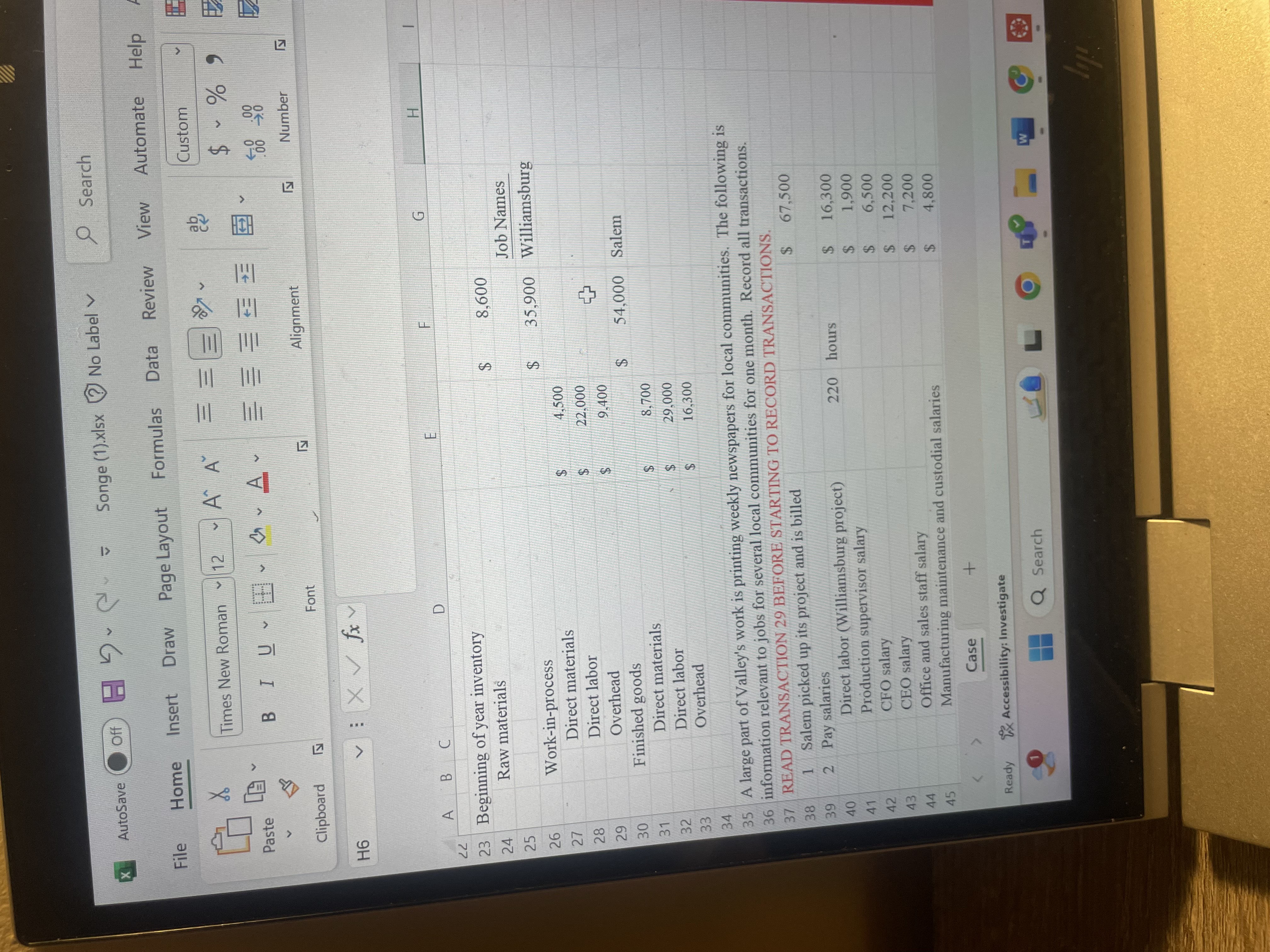 X AutoSave Off H - Songe (1).xIsx ? No Label
