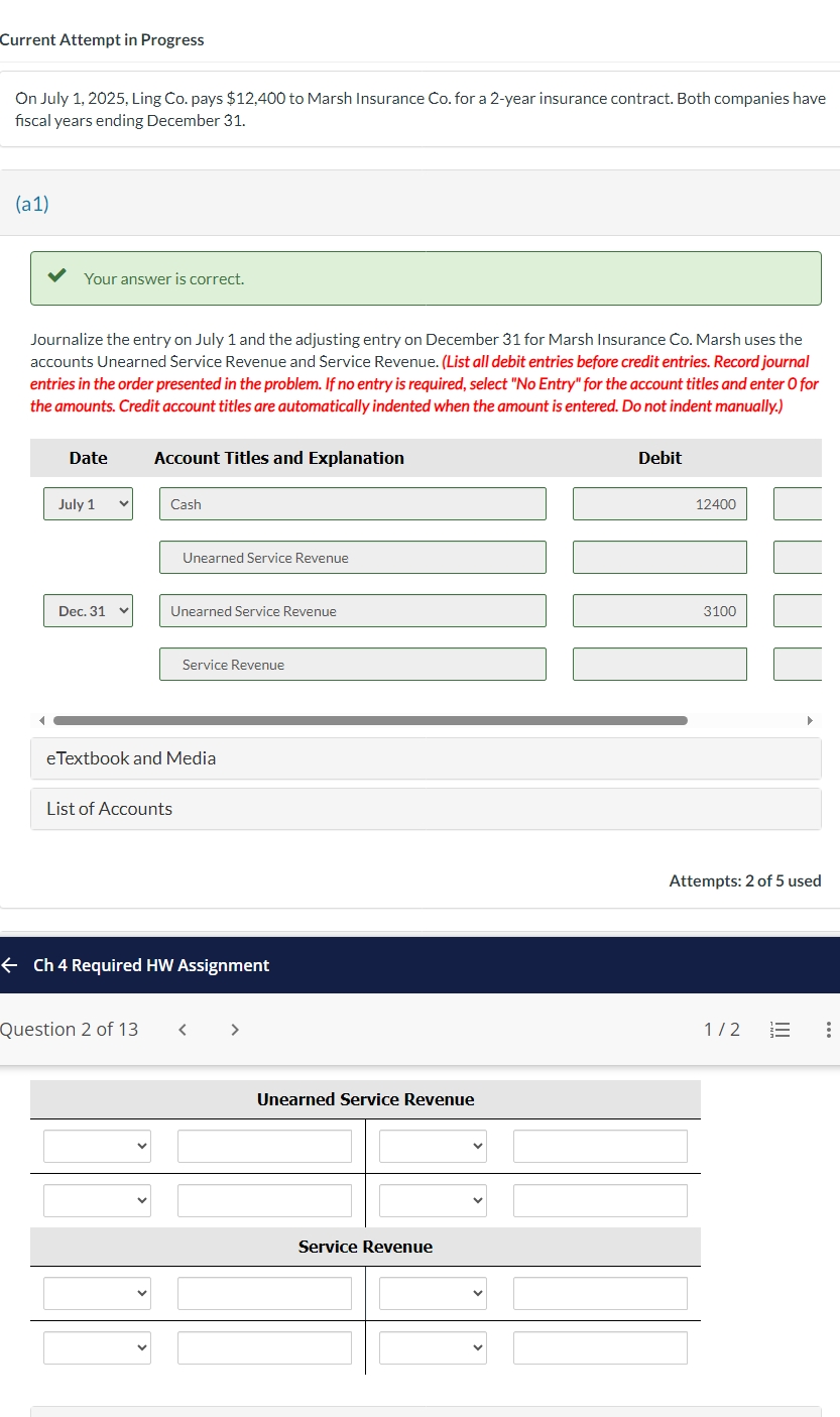 Ch 4 Required HW Assignment Question 2 of 1 3
