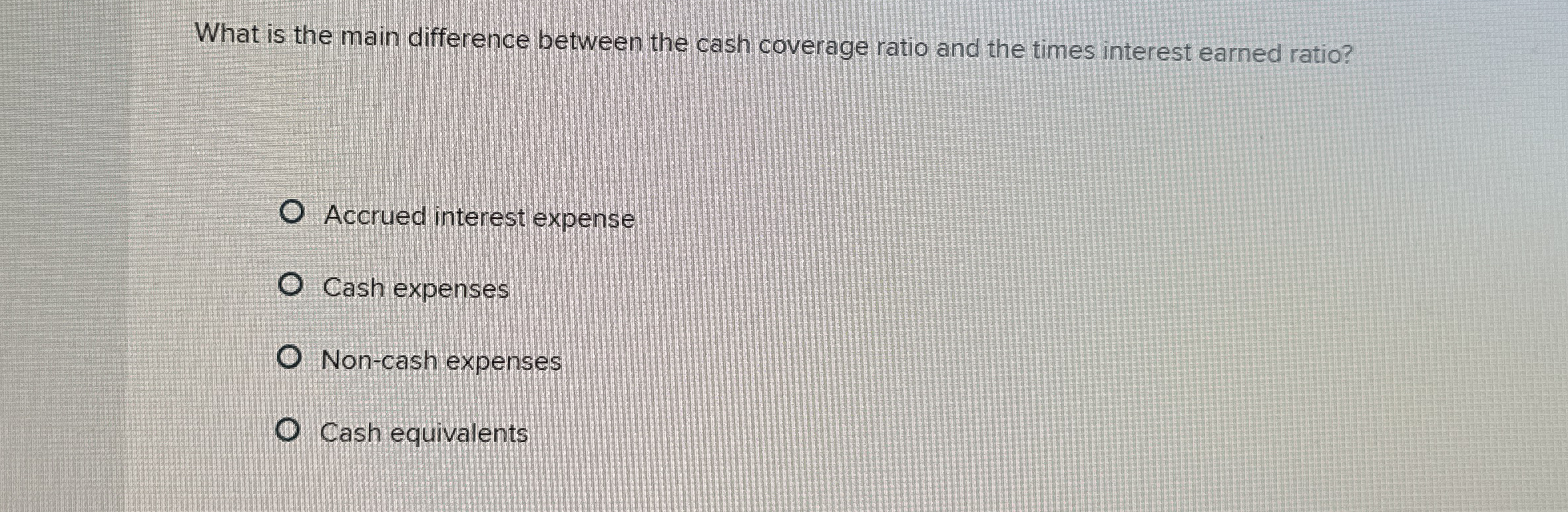 What is the main difference between the cash