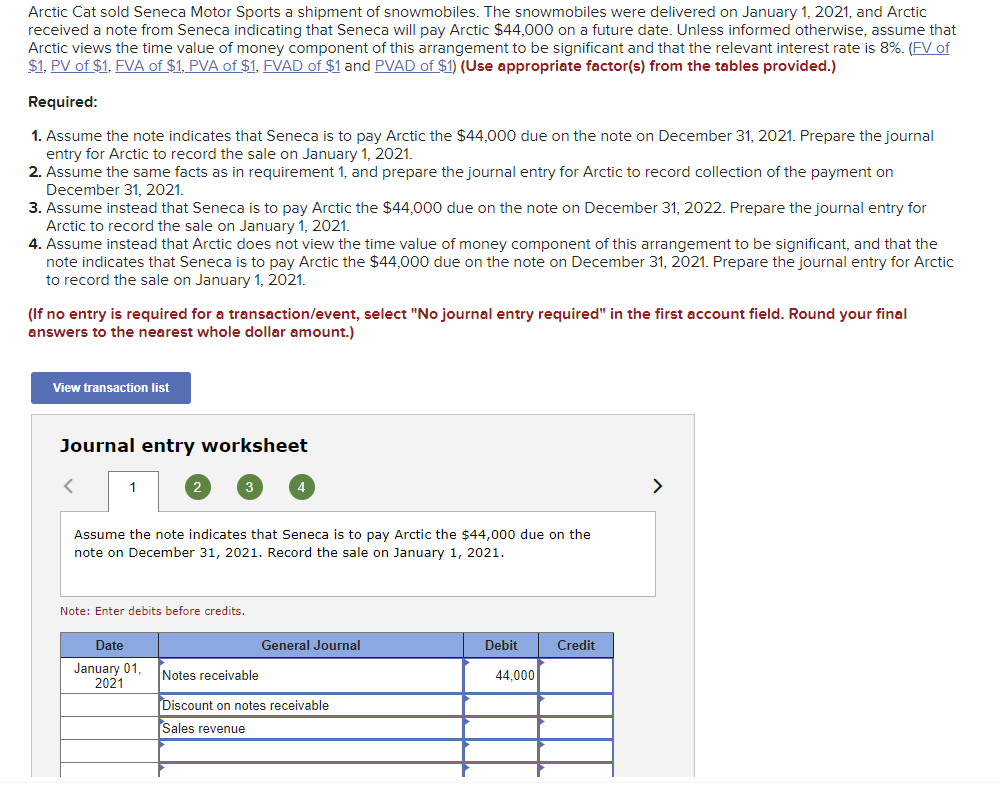 Arctic Cat sold Seneca Motor Sports a shipment of