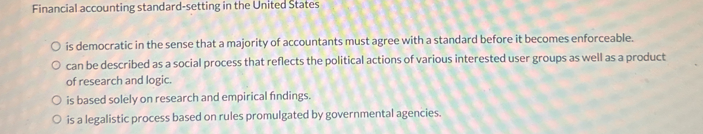 Financial accounting standard - setting in the