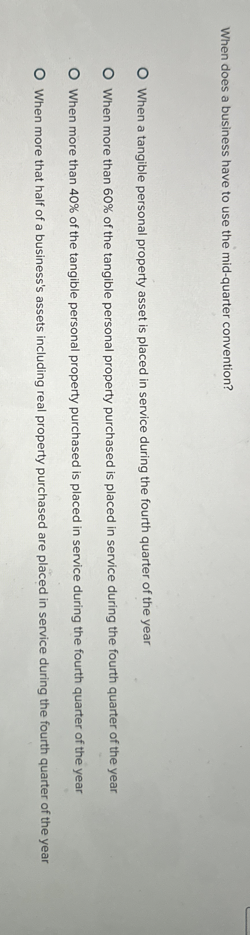 When does a business have to use the mid -