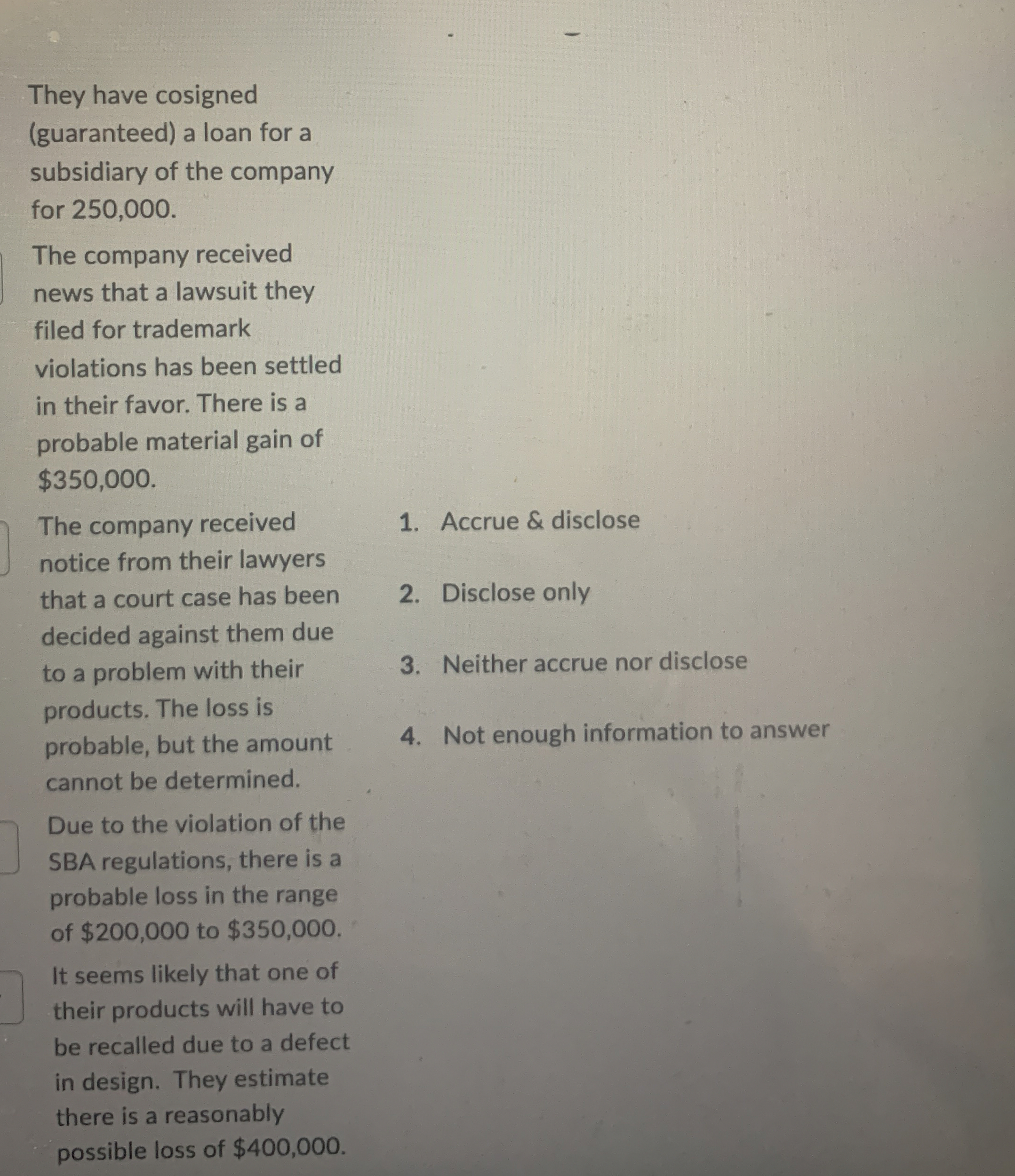 They have cosigned ( guaranteed ) a loan for a