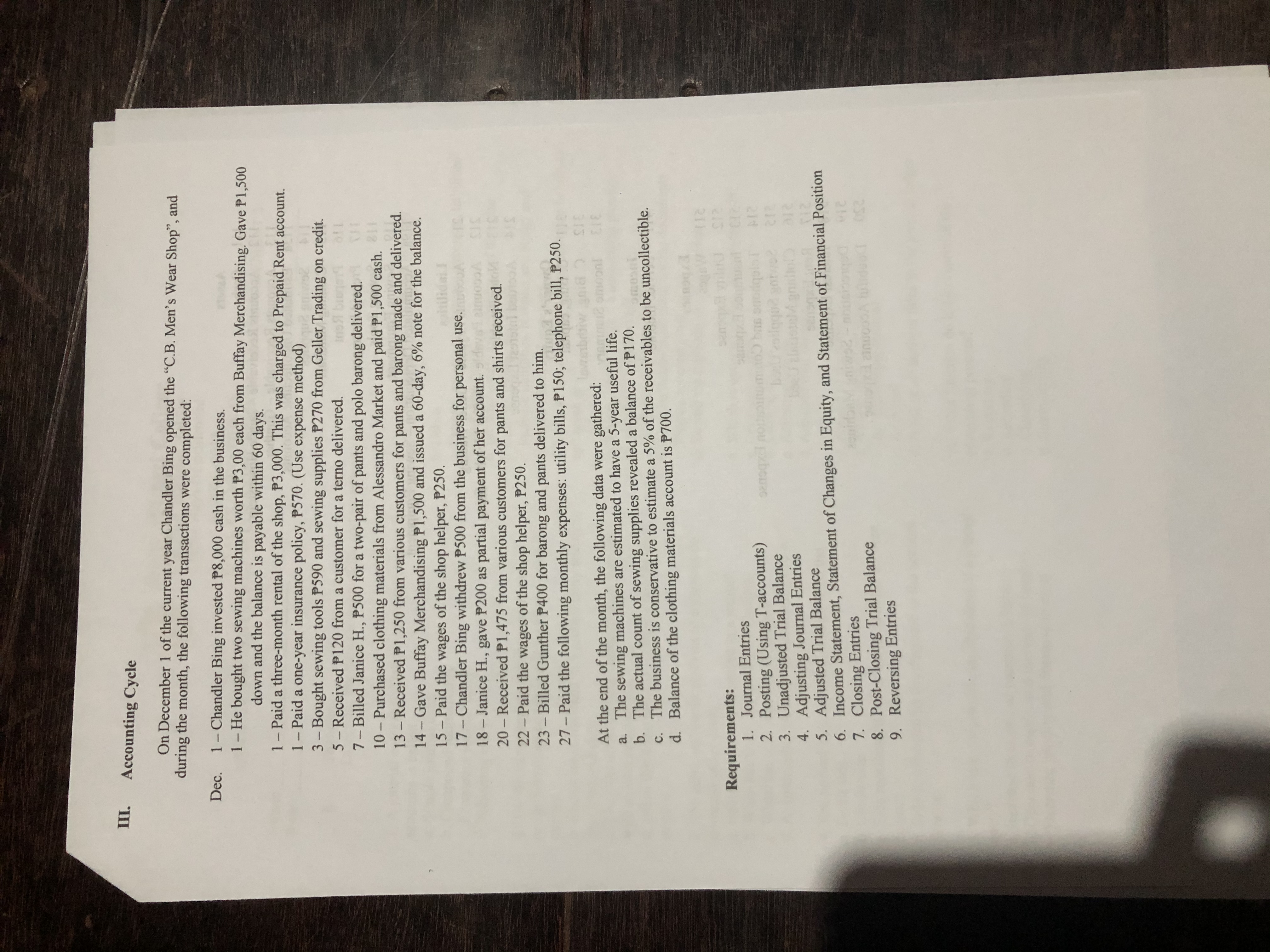 Accounting. Please help with little explanation